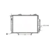 Radiateur moteur pour Mercedes Classe C (W202) Diesel, BVA avec clim