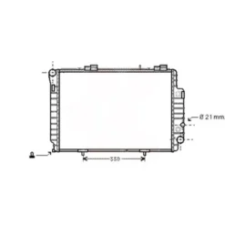 Radiateur moteur pour Mercedes Classe C (W202) Diesel, BVA avec clim