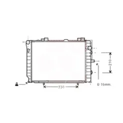 Radiateur moteur pour Mercedes Classe C (W202) Kompressor