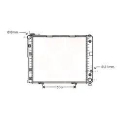 Radiateur moteur pour Mercedes Classe E (W124)