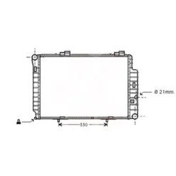 Radiateur moteur pour Mercedes Classe C (W202) avec climatisation