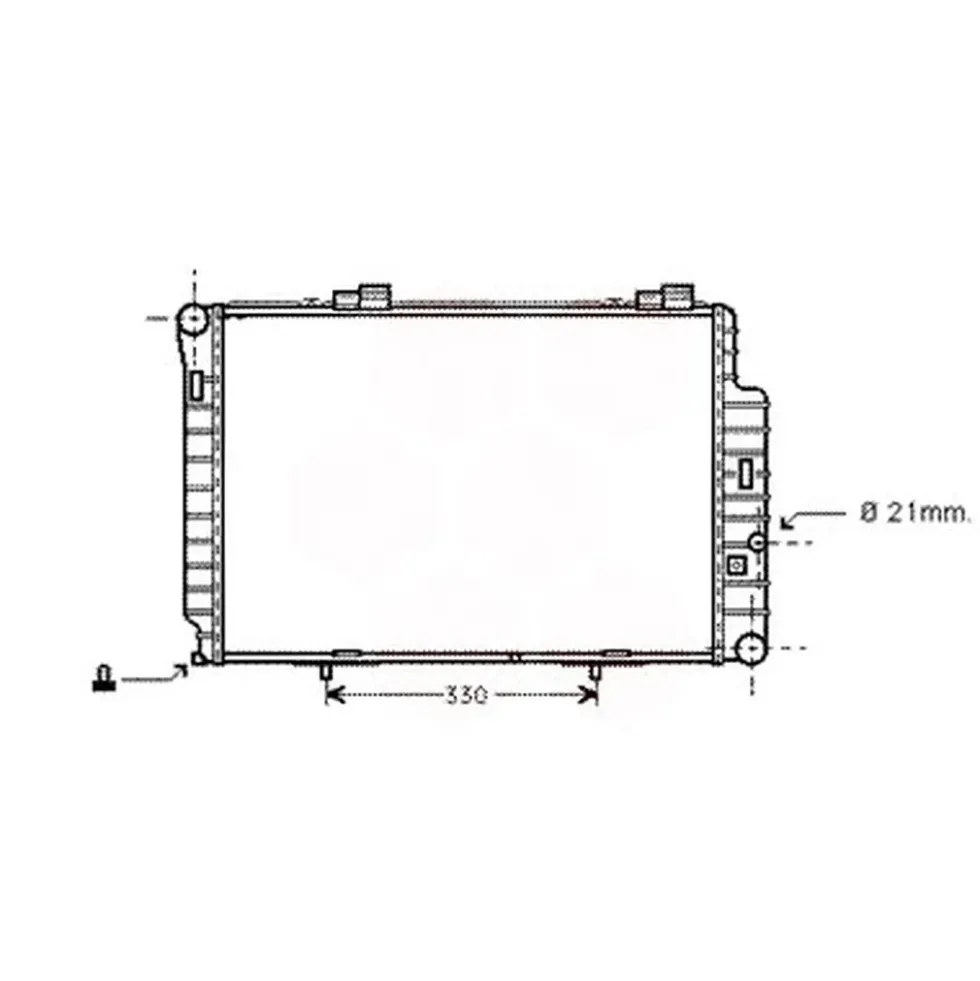 Radiateur moteur pour Mercedes Classe C (W202) avec climatisation