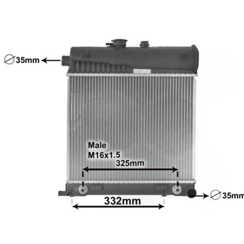Radiateur moteur pour Mercedes Classe C (W202) sans clim