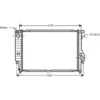 Radiateur pour BMW E34 dimension 610mm x 440mm
