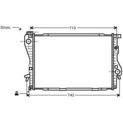 Radiateur pour BMW E39 535i et 540i avec ou sans climatisation moteur M62 95->98 boite de vitesses manuelle ou automatique