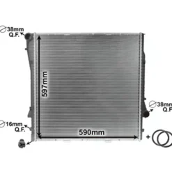 Radiateur pour BMW X5 E53 590 x 596 x 25mm