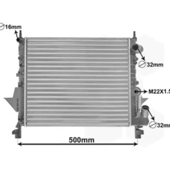 Radiateur pour Renault Twingo C3G sans climatisation