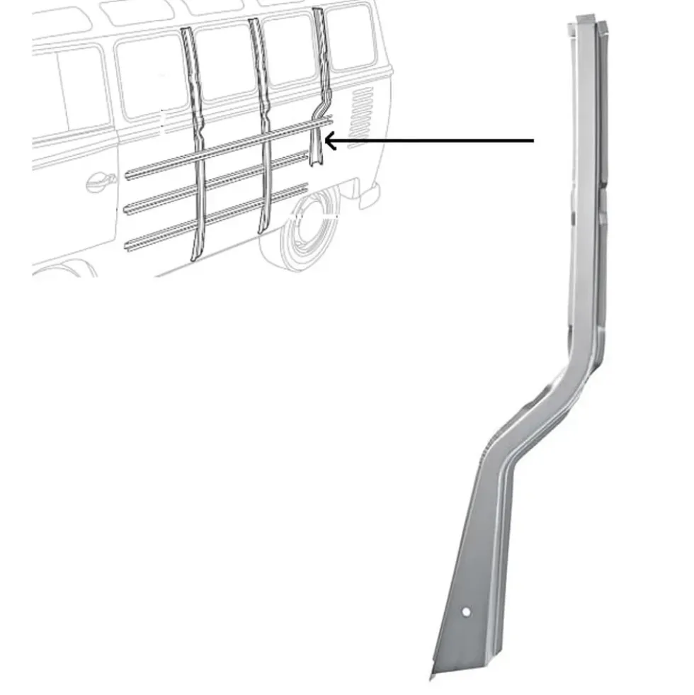 Renfort vertical de panneaux arrière gauche pour VOLKSWAGEN Combi Split Brazil (1957-1975)