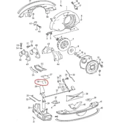 Ressort de retenu de coquille d'évacuation d'air pour Porsche 356 (1950-1965)