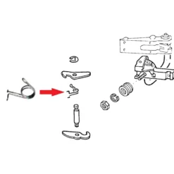 Ressort sur pivot de levier de charnière de porte coulissante pour VOLKSWAGEN Transporter T25 / T3 (05/1979-07/1984)