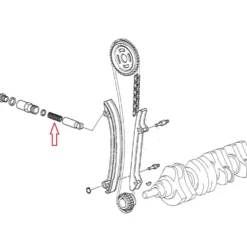 Ressort sur tendeur de chaine de distribution principale pour BMW E34 depuis 09/94 (Origine BMW)
