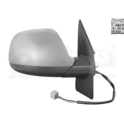 Rétroviseur droit complet électrique à peindre pour VW Transporter T5 depuis 10/2009->