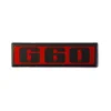 Sigle adhésif G60 noir sur fond rouge pour face arrière de VW Golf 2 GTI G60 (08/1988-07/1991)