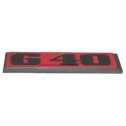 Sigle adhésif G40 noir sur fond rouge de hayon pour VW Polo 2 86C GT G40 (09/1985-09/1989)