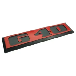 Sigle adhésif G40 noir sur fond rouge de hayon pour VW Polo 2 86C GT G40 (09/1985-09/1989)