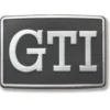 Sigle GTI argent sur fond noir d'aile avant pour VW Golf 2 et Jetta 2 GTI (08/1983-07/1992)