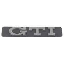 Sigle GTI chromé sur fond noir de baguette d'aile arrière 63mm pour VW Golf 3 GTI Berline et Cabriolet (09/1991-05/1998)