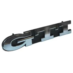 Sigle GTI chromé sur fond noir de calandre 2 barettes pour VW Golf 3 GTI 8S et 16S (09/1991-08/1997)