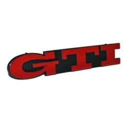 Sigle GTI rouge sur fond noir de calandre 2 barettes pour VW Golf 3 GTI 16S (07/1995-08/1997)