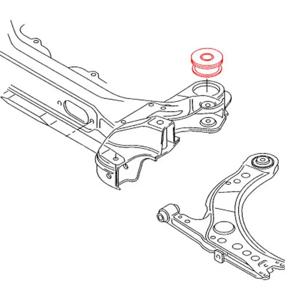 Silentbloc berceau moteur arrière pour Golf 4, Bora & New Beetle