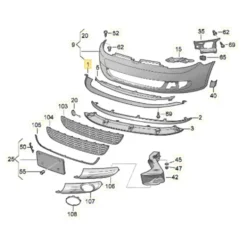 Spoiler supérieur avant pour Volkswagen Golf 6