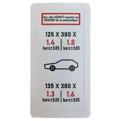 Sticker autocollant de pression des pneus pour Citroën Dyane et Acadiane