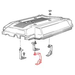 Support avant gauche de cache moteur pour Bmw Série 7 E32 (03/1991-08/1994) - 8 Cylindres