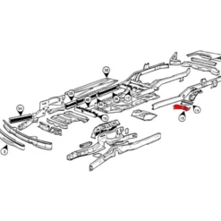 Support de cric arrière gauche pour VOLKSWAGEN Combi Bay Window (1968-1979)