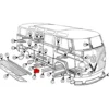 Support de cric avant droit pour VOLKSWAGEN Combi Split Brazil (1957-1975)