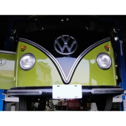 Support d'immatriculation avant en Inox pour Combi ->67 Vintage Speed