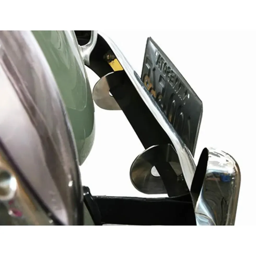 Support d'immatriculation en Inox sur parechocs avant pour Volkswagen Coccinelle ->67 Vintage Speed