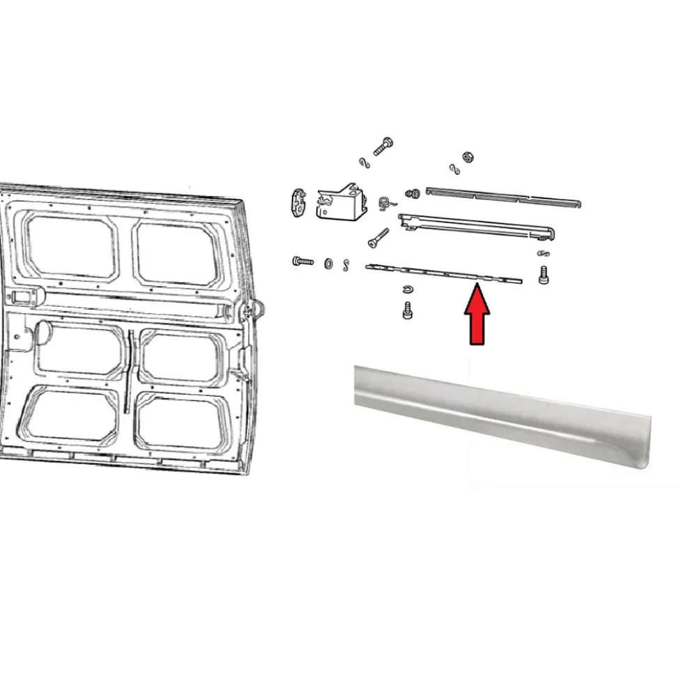 Support en U de cache glissière latérale pour Combi 68 ->79