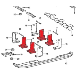 Tôle centrale de déflecteur d'air moteur pour Porsche 964 turbo et 965 turbo (1991-1994)