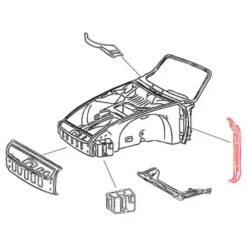 Tôle de fixation d'aile avant DANSK pour Porsche 911 type G et 912 (1974-1989) - côté droit