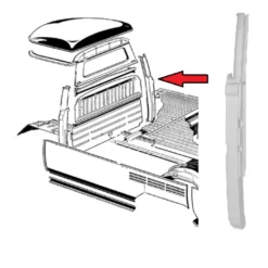 Tôle de montant droit "B Pilier" pour Bus VW Combi Split pick-up simple cabine 55 ->63