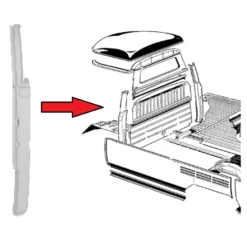 Tôle de montant gauche "B Pilier" pour VOLKSWAGEN Combi Split pick-up simple cabine Brazil (1957-1975)