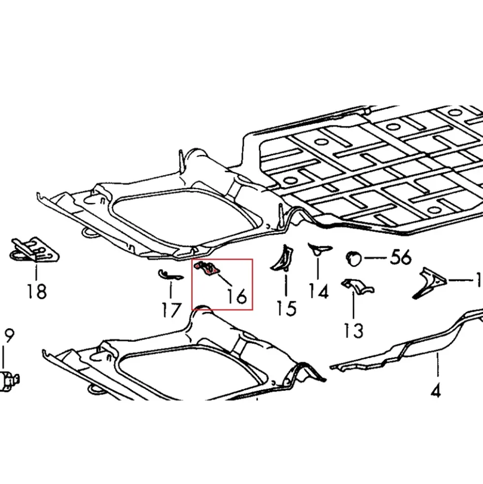 Tôle de renfort sous réservoir pour Porsche 912 (1966-1976)