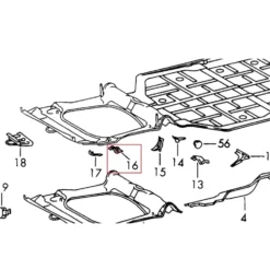 Tôle de renfort sous réservoir pour Porsche 911 type F (1965-1973)