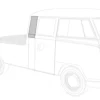 Tôle de réparation arrière droite supérieure pour VOLKSWAGEN Combi Split Pickup double cabine (-07/1967)