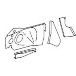 Tôle de réparation de cellule de porte DANSK pour Porsche 356 A, B et C (1956-1965) - côté gauche