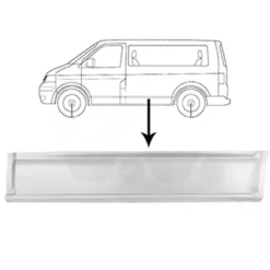Tôle inférieure de panneau latéral gauche pour VOLKSWAGEN Transporter T5 (2003-2015) - châssis court