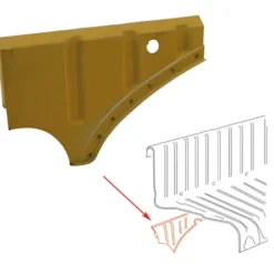 Tôle moteur frontale arrière droite pour Volkswagen Coccinelle (-07/1960)