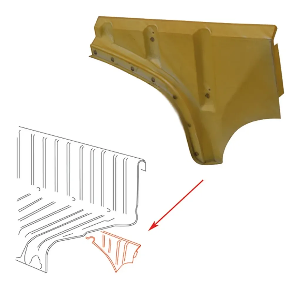 Tôle moteur frontale arrière gauche pour Volkswagen Coccinelle (08/1965-07/1989)