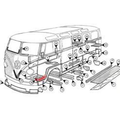 Tôle sous bas de porte avant gauche pour VOLKSWAGEN Combi Split Brazil (1957-1975)