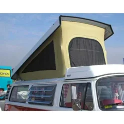 Toile de toit Jaune à 3 fenêtres pour Combi Westfalia 74 ->79 avec ouverture vers l'avant