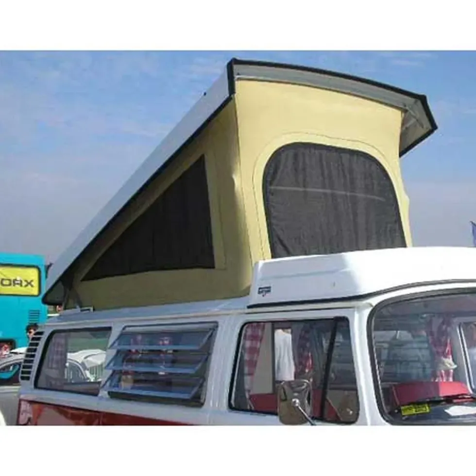 Toile de toit Jaune à 3 fenêtres pour Combi Westfalia 74 ->79 avec ouverture vers l'avant