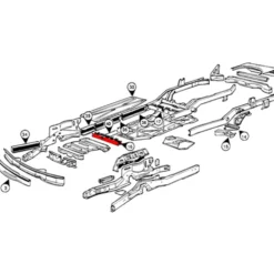 Traverse avant pour VOLKSWAGEN Combi Bay Window (08/1972-07/1979)