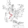 Tuyau d'huile sur boitier de filtre à huile pour Porsche 356 Pré-A, A, B et C (1950-1965)