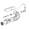 Tuyau supérieur sur soupape de ralenti pour BMW E36 depuis 09/92 ->