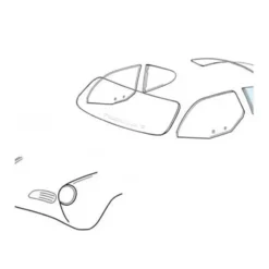 Vitre arrière gauche pour Karmann-Ghia Coupé 60 ->74